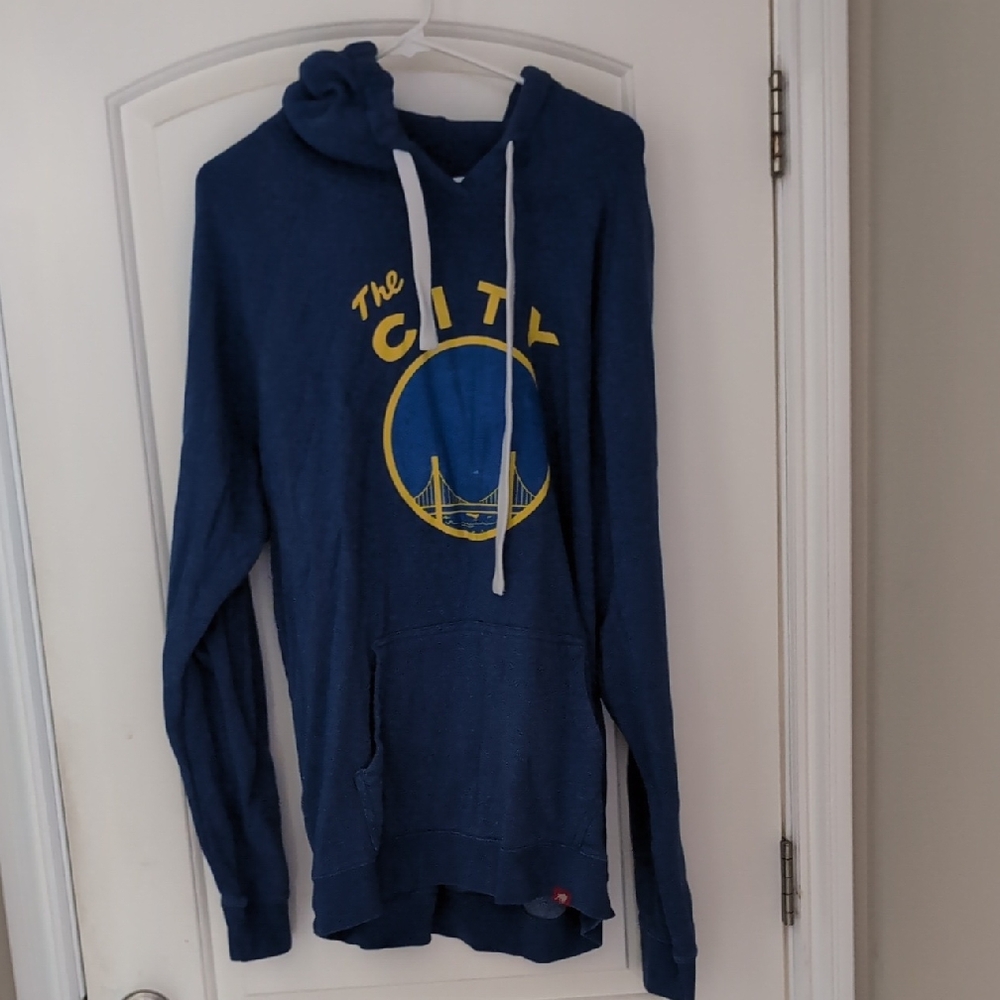 Blue Warrios Hoodie with Yellow Graphic